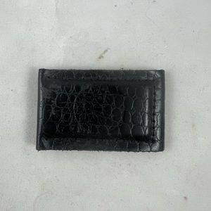 black leather money clip